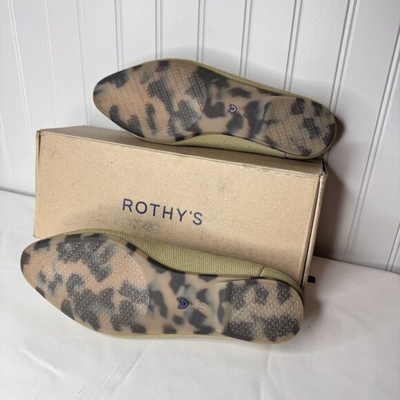 Rothy's Sz 7.5 M Cedar Demi Mule Slide Shoes Textile Upper Flats Women Green - Picture 7 of 9